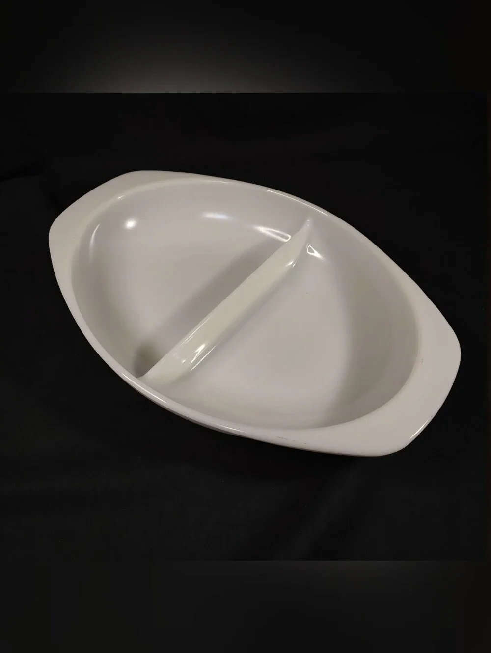 Vintage Pyrex Divided Casserole Dish | Opal Milk Glass, Model 1063